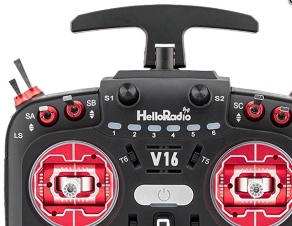 HR1004 HelloRadio V16 MAX 2,4GHz - ELRS LBT Mode 2 Fernsteuerung rot